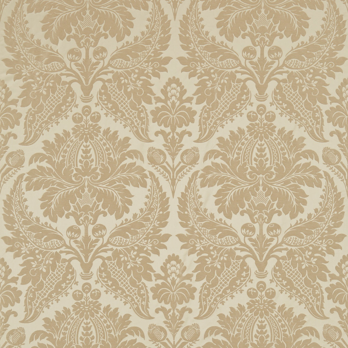 Zoffany Malmaison Damask Pale Gold 331932 Fabric Sample ZCON331932