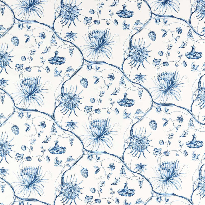 Zoffany Phaedra Toile Indigo 322739 Fabric Sample ZCOT322739