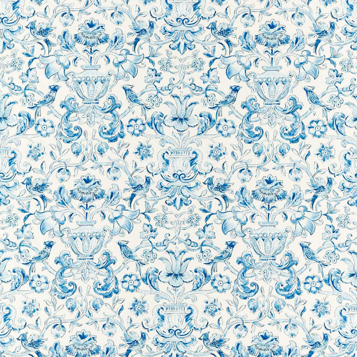 Zoffany Pompadour Print Indigo 322741 Fabric Sample ZCOT322741