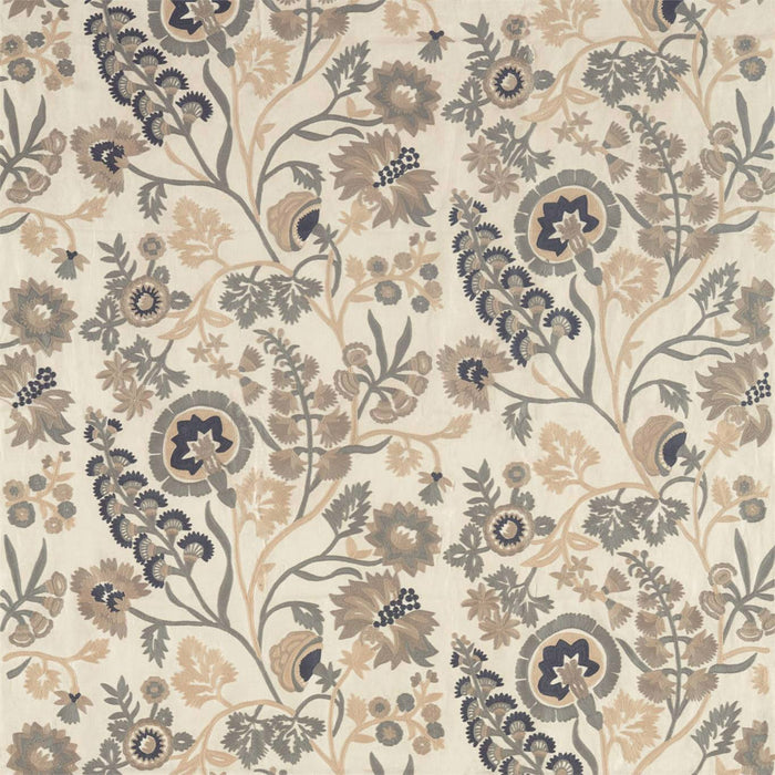 Zoffany Hardwick Crewel Fossil 332970 Fabric Sample ZDAR332970