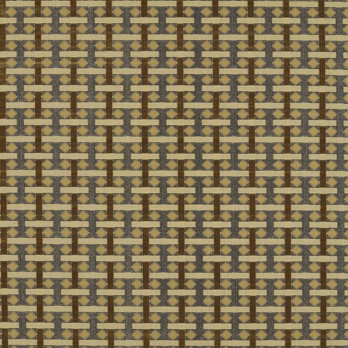 Zoffany Diamond Check Old Gold 333319 Fabric Sample ZDEV333319