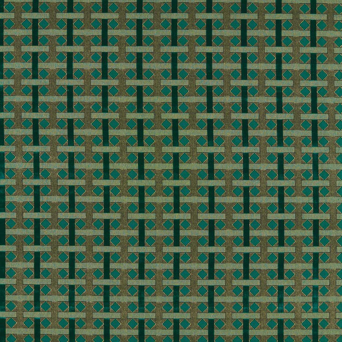 Zoffany Diamond Check Poison 333320 Fabric Sample ZDEV333320