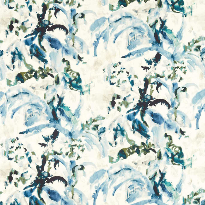 Zoffany Long Water Botanical Indigo 322713 Fabric Sample ZHIF322713