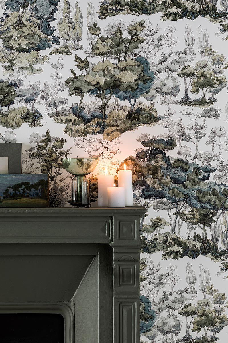 Pierre Frey Broceliande Automne Wallpaper Sample FP585003