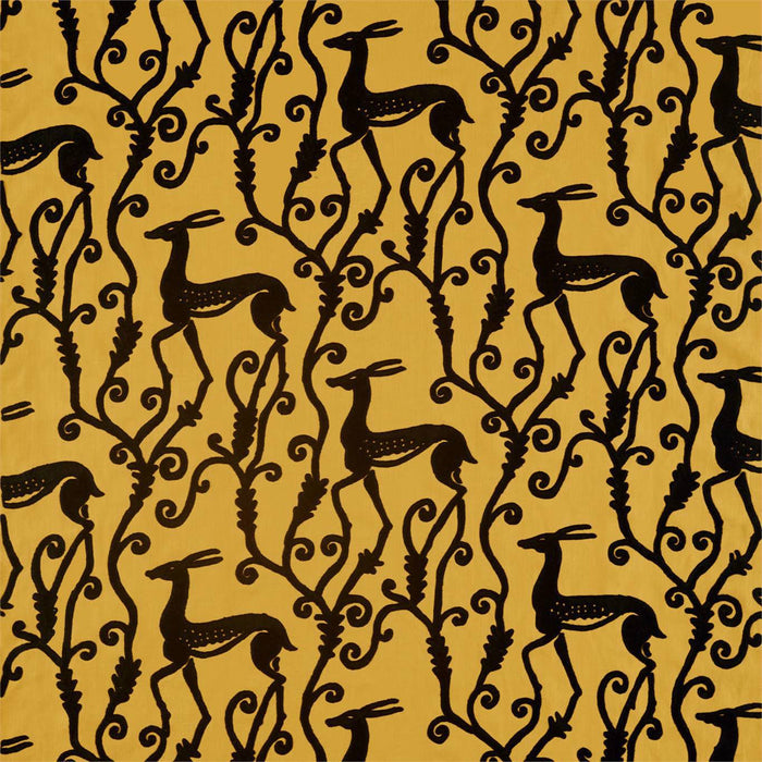 Zoffany Deco Deer Tigers Eye/Vine Black 333017 Fabric Sample ZICO333017