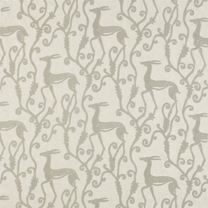 Zoffany Deco Deer Empire Grey 333018 Fabric Sample ZICO333018