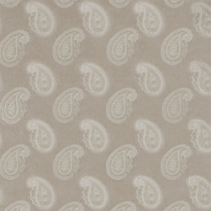 Zoffany Orissa Velvet Pale Linen 331665 Fabric Sample ZJAI331665