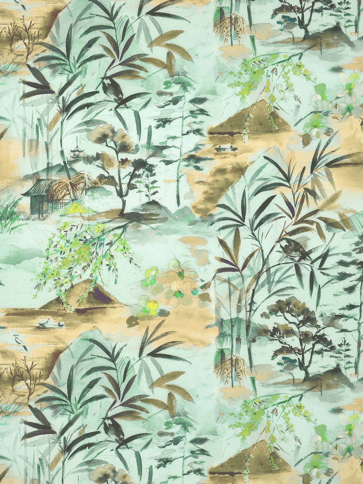 Pierre Frey Oboshi Celadon Wallpaper FP963003