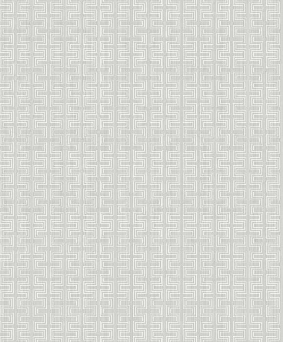 Seabrook Designs Small Geos Metallic Silver Wallpaper Sample ZN51802