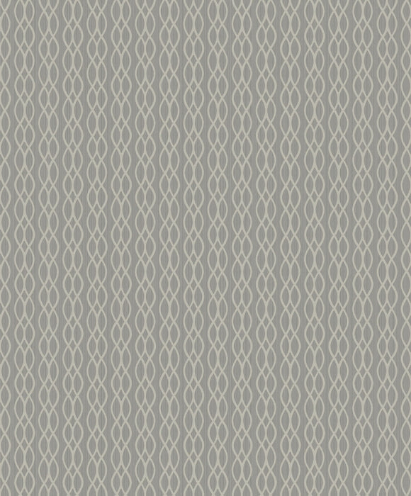 Seabrook Designs Miniature Ogee Silver Wallpaper ZN52400