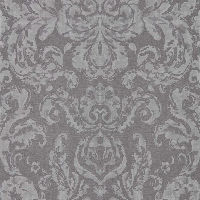 Zoffany Brocatello Logwood Grey 312678 Wallpaper Sample ZPAL312678