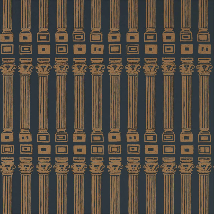 Zoffany Columns Vine Black/Antique Gold 312969 Wallpaper Sample ZPLW312969