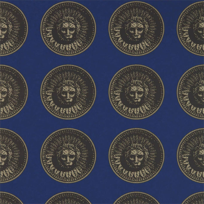 Zoffany Medallion Lazuli/Nickle 312975 Wallpaper Sample ZPLW312975