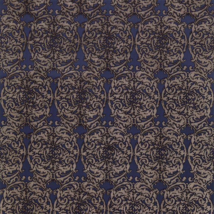 Zoffany Tespi Indigo/Taupe 332165 Fabric Sample ZTSV332165