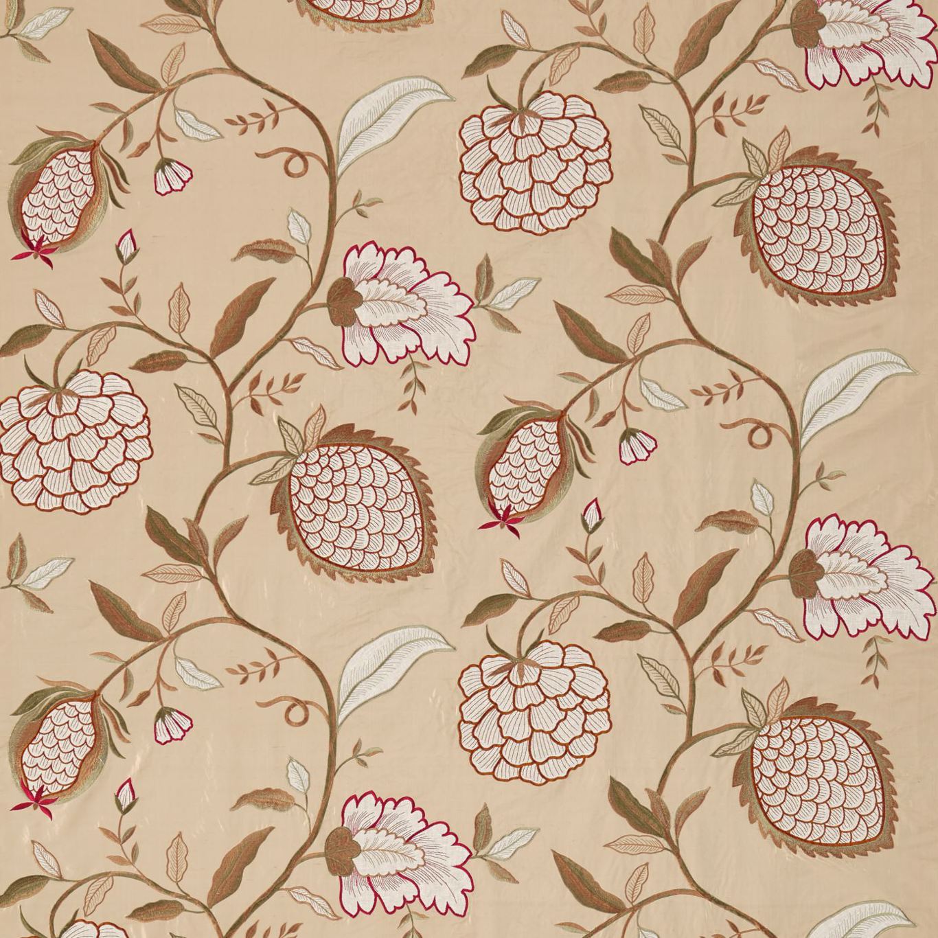 Zoffany Pomegranate Tree Sienna 332345 Fabric Sample ZWIN332345