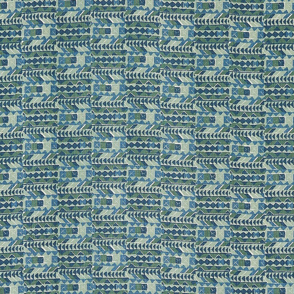 Peter Dunham Zaya Blue/Green Fabric Sample 111ZYA02