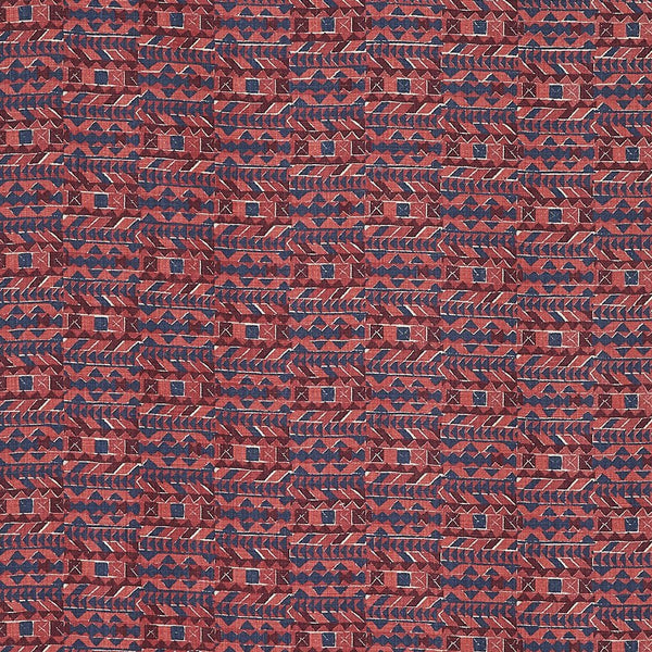 Peter Dunham Zaya Raspberry/Indigo Fabric Sample 111ZYA04