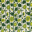 Alan Campbell Zinnia Linearis Multi Greens Fabric AC998-102