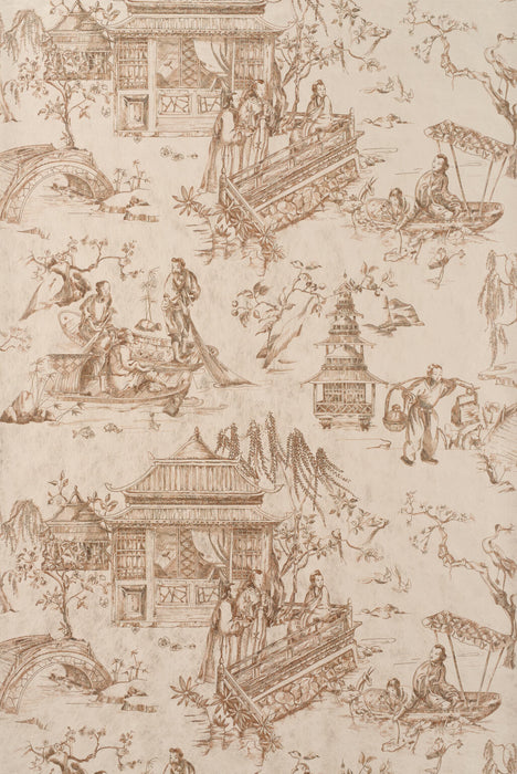 Pierre Frey Le Printemps Du Mekong Metal Or Wallpaper Sample FP587003