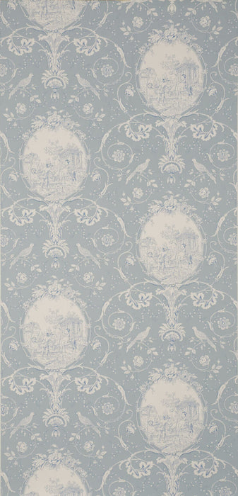 Braquenie La Fontaine Blue/Steel Wallpaper BP206003