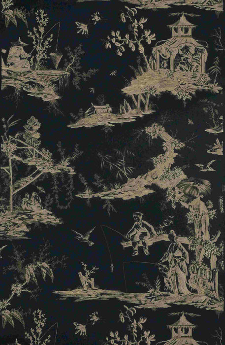 Boussac Kanawa Black Ivory Wallpaper W4515A07