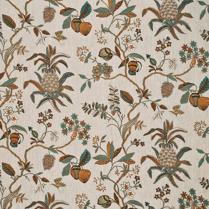 GP & J Baker Exotic Pineapple Linen Sage/Dove Fabric Sample BF10347.1.0