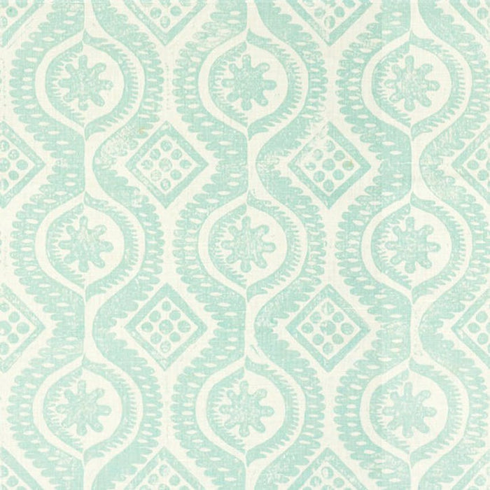 Lee Jofa Damask Aqua Fabric Sample BFC-3518.13.0