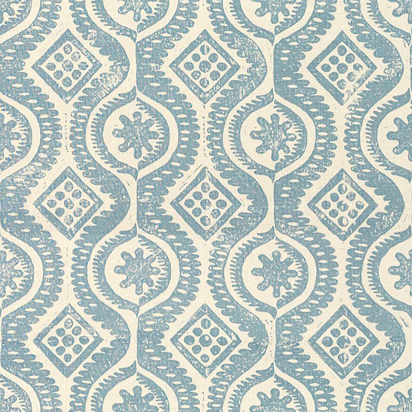 Lee Jofa Damask Blue Fabric Sample BFC-3518.15.0