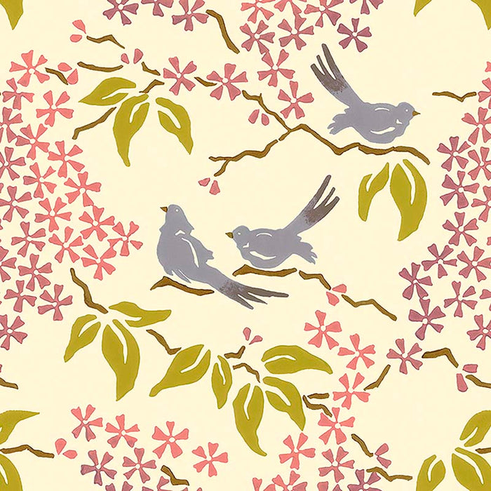 Galbraith & Paul Birds Lavender Wallpaper Sample