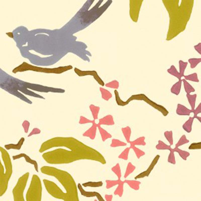 Galbraith & Paul Birds Lavender Wallpaper Sample