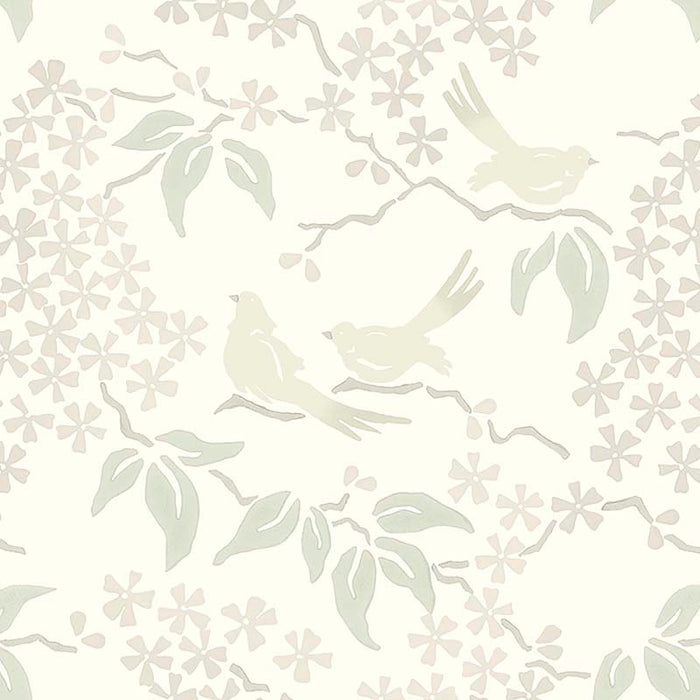 Galbraith & Paul Birds Pearl Wallpaper Sample