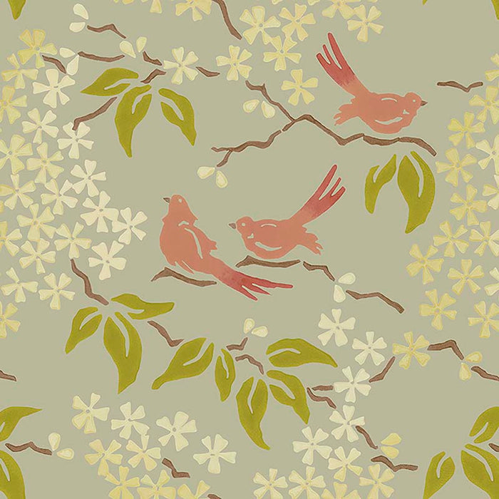 Galbraith & Paul Birds Sage Wallpaper Sample