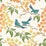 Galbraith & Paul Birds Teal Wallpaper Sample