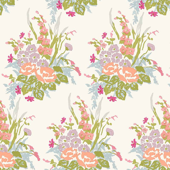 Galbraith & Paul Bouquet Light Coral Wallpaper Sample