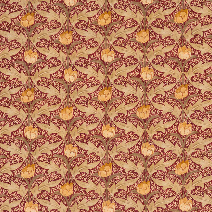 GP & J Baker Tulip & Jasmine Red/Ochre Fabric Sample BP10622.2.0