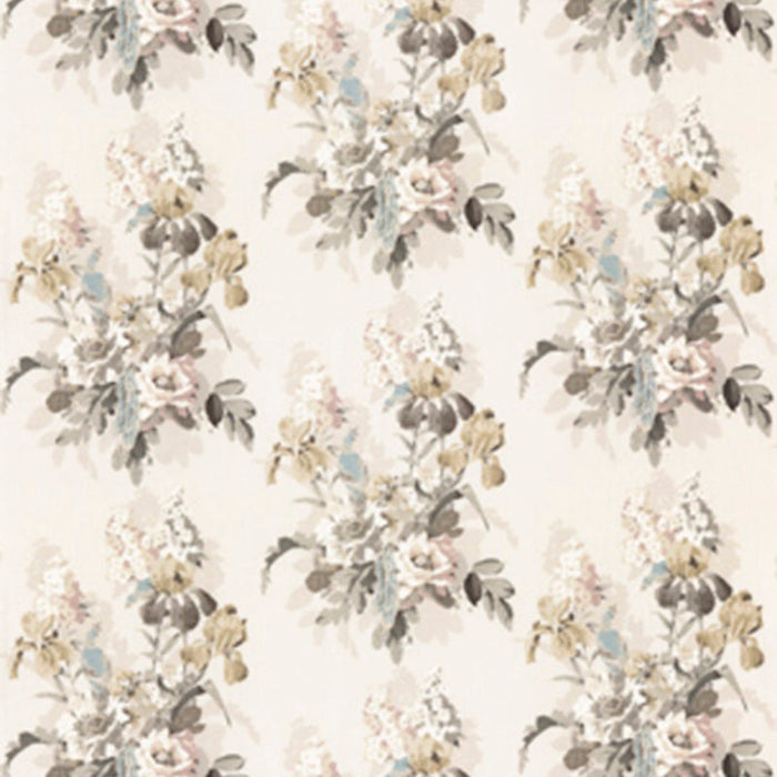 GP & J Baker Bird & Iris Ivory/Mole Fabric Sample BP10774.3.0