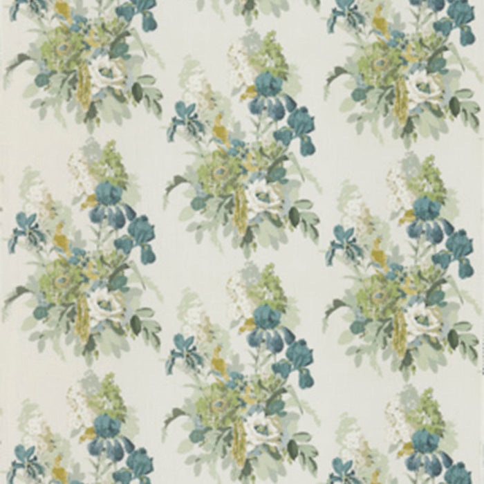 GP & J Baker Bird & Iris Soft Teal Fabric Sample BP10774.4.0