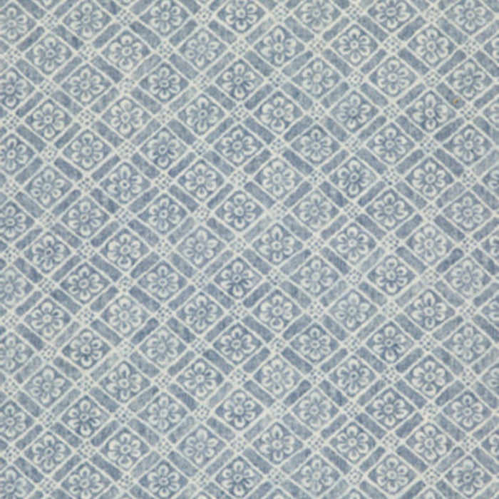 GP & J Baker Moreton Trellis Indigo Fabric Sample BP10775.2.0