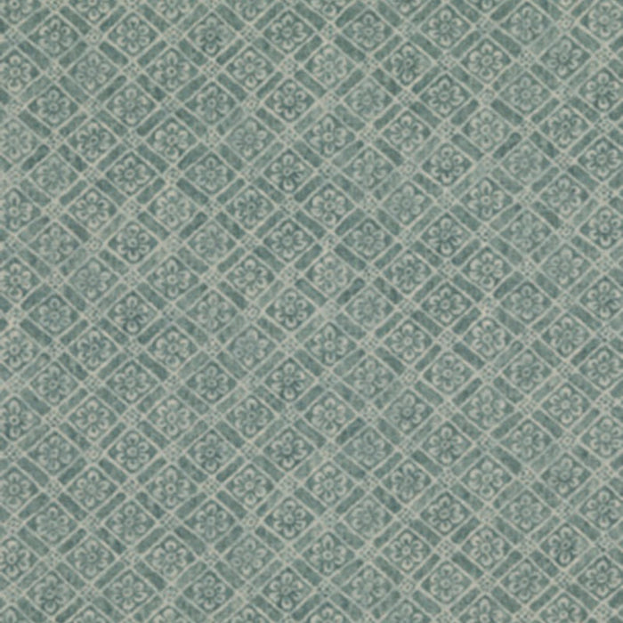 GP & J Baker Moreton Trellis Teal Fabric Sample BP10775.3.0