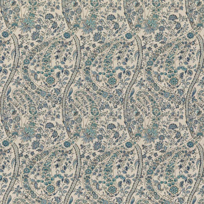 GP & J Baker Bukhara Paisley Blue Fabric Sample BP10835.1.0