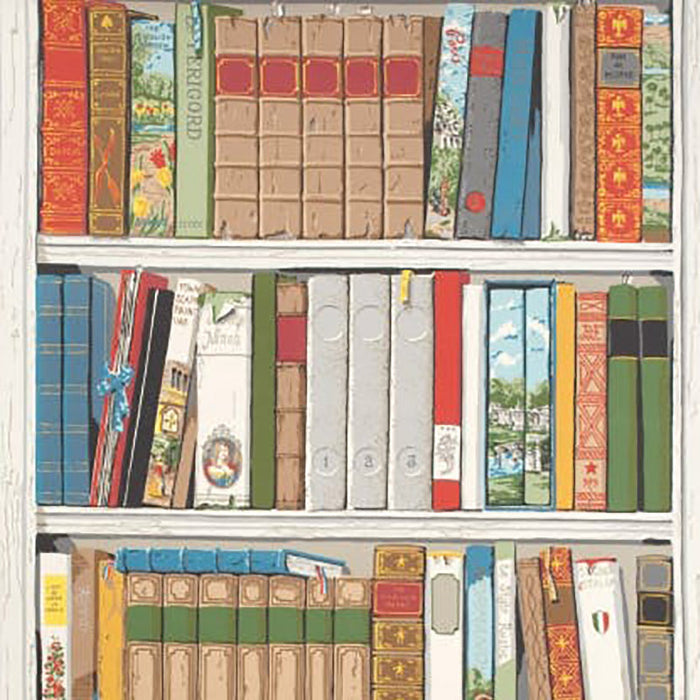 Brunschwig & Fils Bibliotheque Multicolor Wallpaper Sample BR-69080.MMM.0