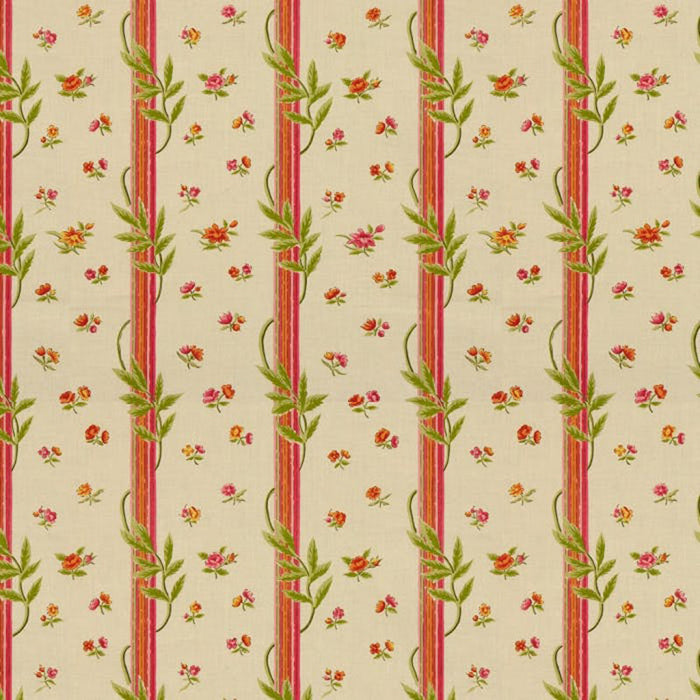 Brunschwig & Fils Les Pampres Rose/Mandarin Fabric Sample BR-700000.121.0