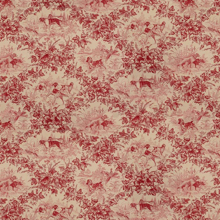 Brunschwig & Fils On Point Cotton Print Red Fabric Sample BR-70416.166.0