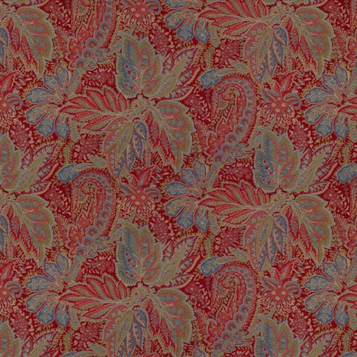 Brunschwig & Fils Chandigarh Cotton And Linen Print Garnet Fabric Sample BR-70423.179.0