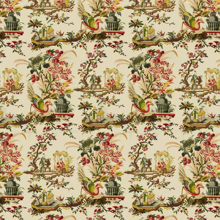 Brunschwig & Fils Le Lac Glazed Chintz Yellow Fabric Sample BR-71162.331.0