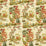 Brunschwig & Fils Le Lac Linen Print Teal And Melon On Cream Fabric Sample BR-71163.A.0