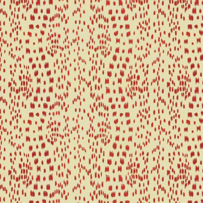 Brunschwig & Fils Les Touches Cotton Print Red Fabric Sample BR-79585.166.0