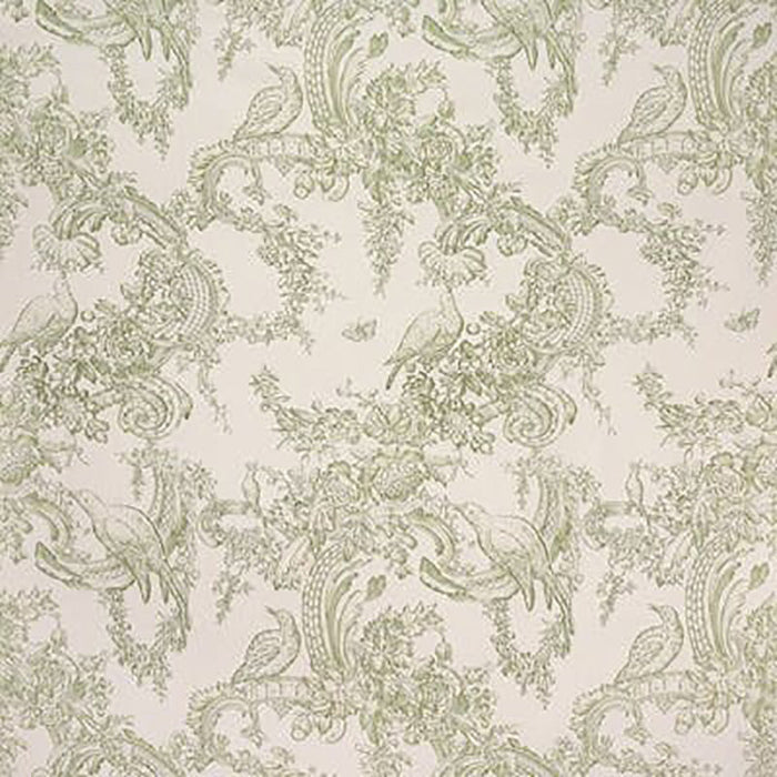 Brunschwig & Fils Rocaille Floral Cotton Print Moss Fabric Sample BR-79642.406.0