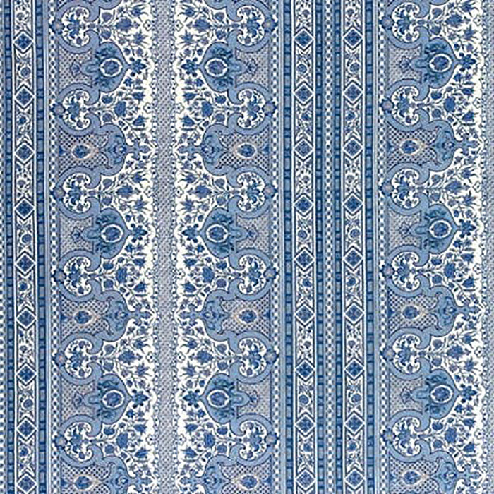 Brunschwig & Fils Digby S Tent Linen & Cotton Print Moroccan Blue Fabric Sample BR-79743.222.0