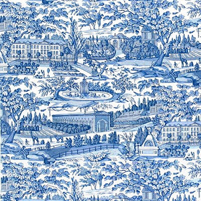 Brunschwig & Fils Zarafa Cotton Print Blue Fabric Sample BR-79744.222.0